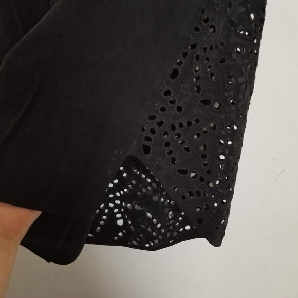 Rebecca Taylor Eyelet Zipper Back Short Sleeve Top - Picture 7 of 12